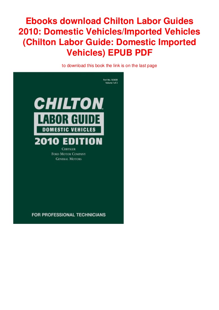 Chilton Labor Guide Free Download